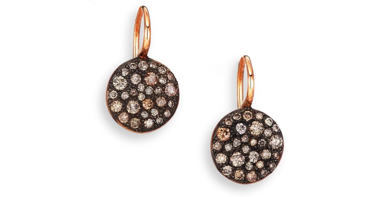 Lyst Pomellato Sabbia Brown Diamond 18k Rose Gold Drop Earrings Lyst Pomellato Sabbia Brown Diamond 18k Rose Gold Drop Earrings In Pink