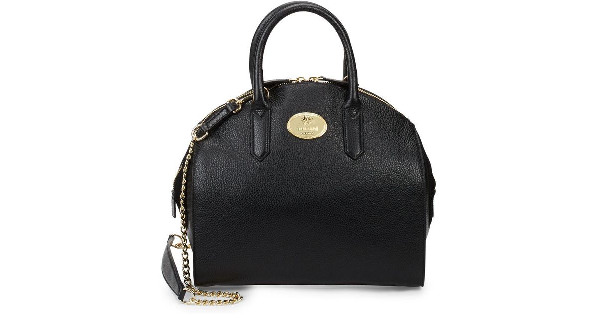 Lyst Roberto Cavalli Grainy Leather Tote Bag In Black