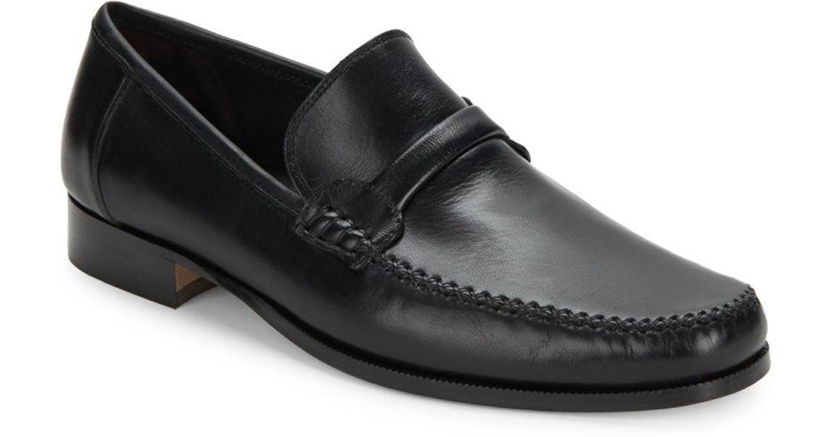 Lyst - Bruno Magli Porro Leather Bit Loafers in Black for Men - Save 32%