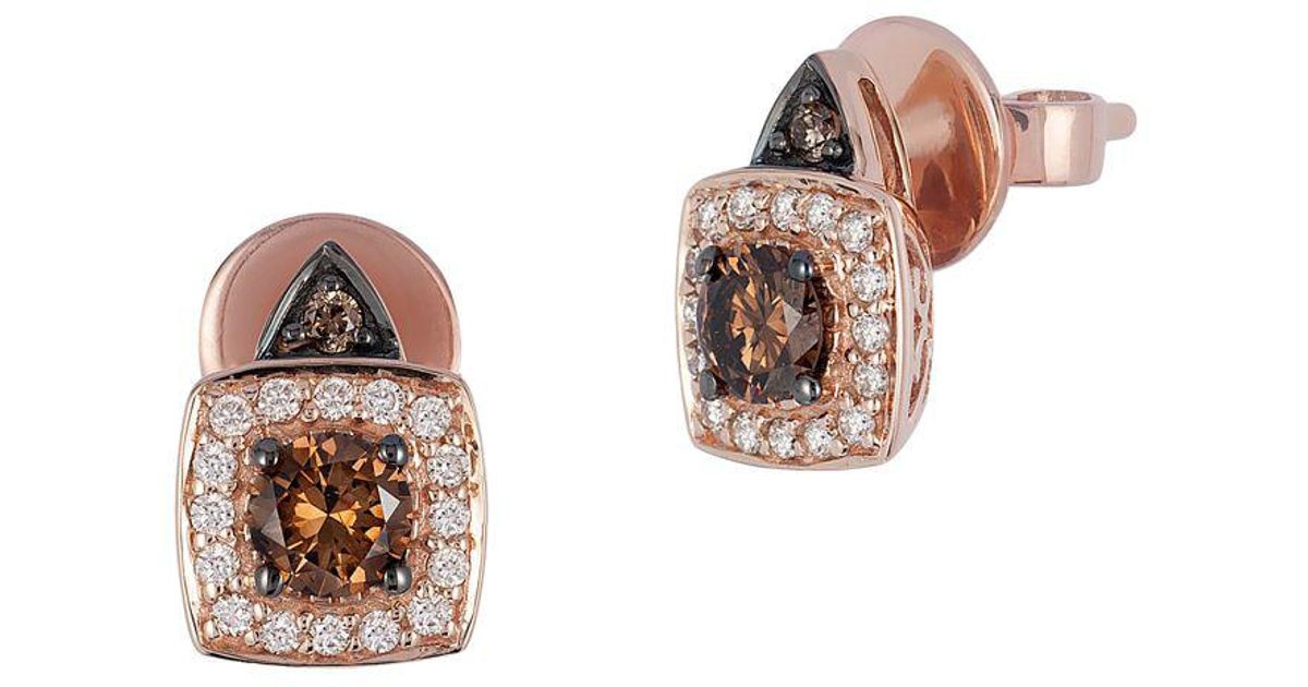 Lyst Le Vian Chocolatier 14k Strawberry Gold Vanilla Diamonds Lyst Le Vian Chocolatier 14k Strawberry Gold Vanilla Diamonds Chocolate Earrings In Metallic