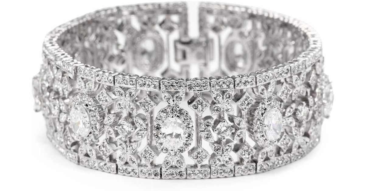 Lyst Adriana Orsini Pavé Filigree Bracelet In Metallic