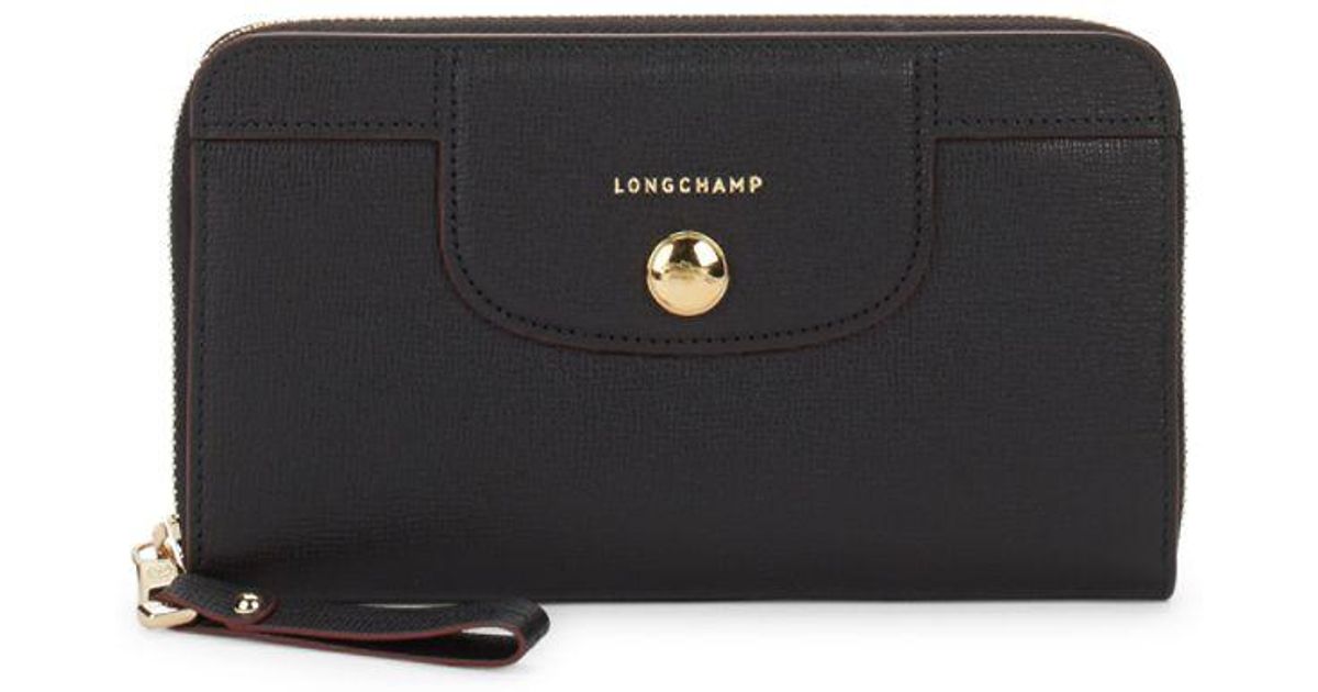 Longchamp Ziparound Wallet in Black Lyst