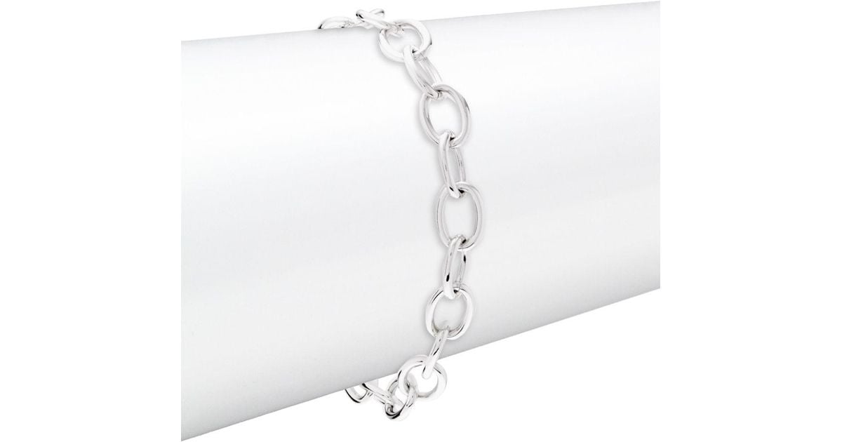 Swarovski Metallic Rhodium Plated Oval Clasping Link Bracelet Swarovski Metallic Rhodium Plated Oval Clasping Link Bracelet