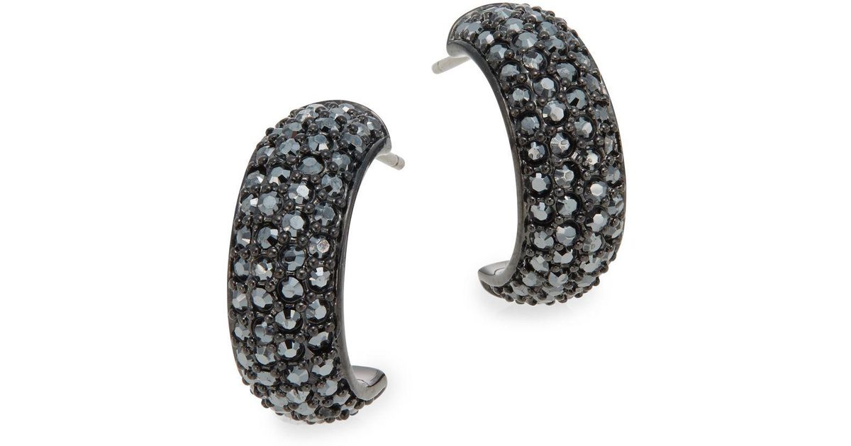 Lyst Swarovski Palace Crystal Hoop Earrings In Metallic
