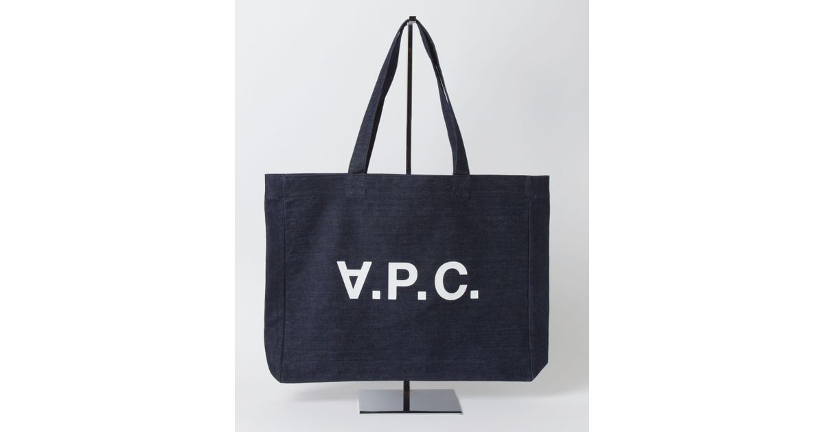 Lyst A P C Hiver 87 V Tote Bag In Blue