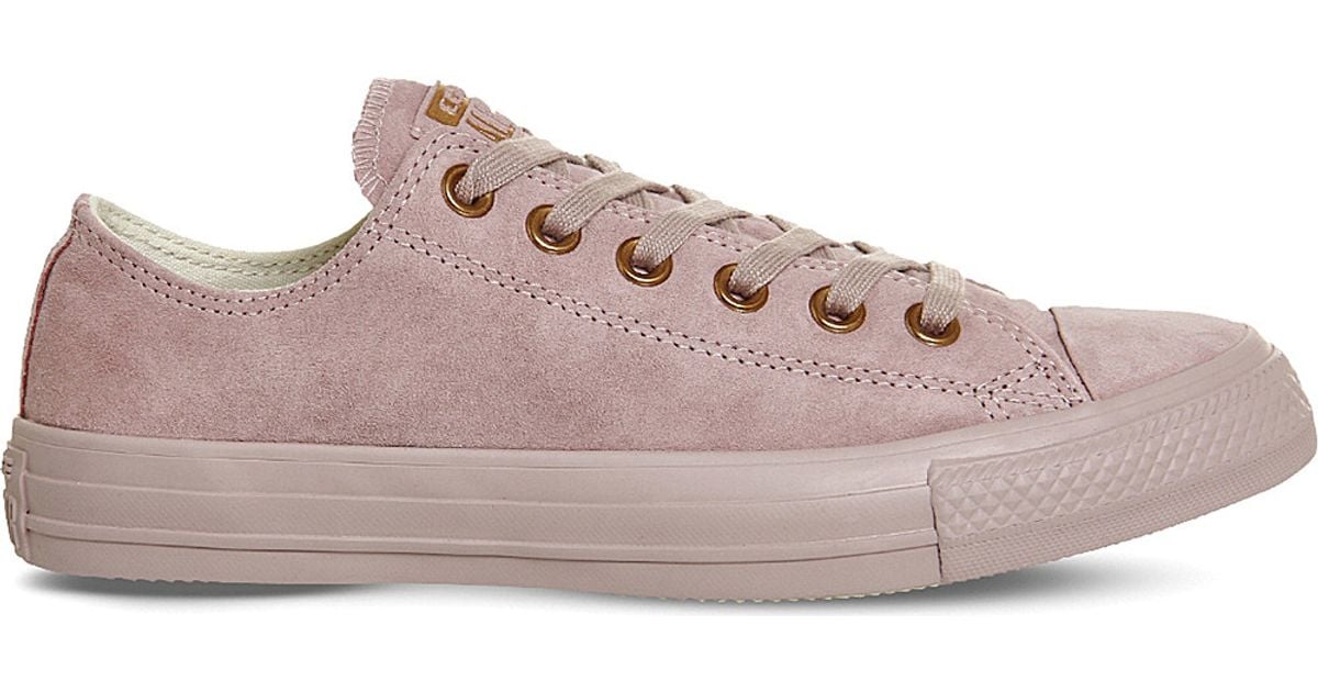 pink suede converse rose gold