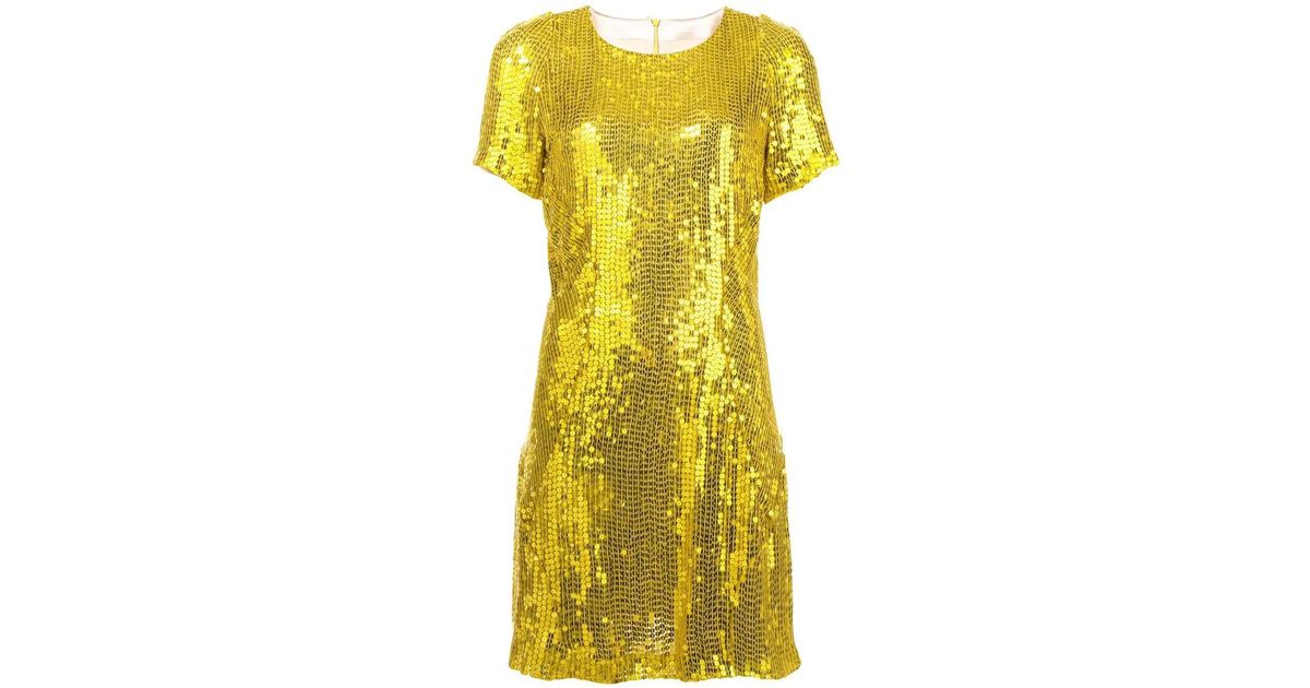 Yellow Sequin Dress