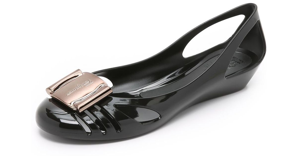 ferragamo jelly flats