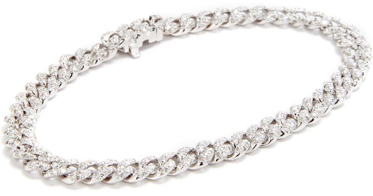 Lyst Shay Mini Pave Link Bracelet In White