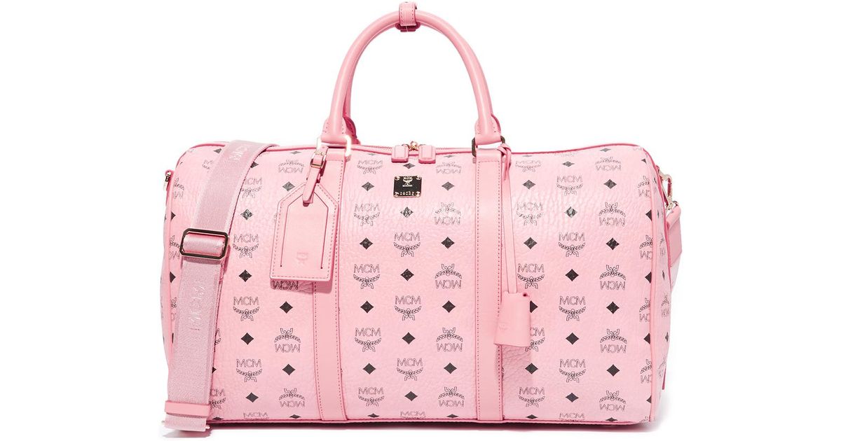 Lyst Mcm Weekender Bag In Pink