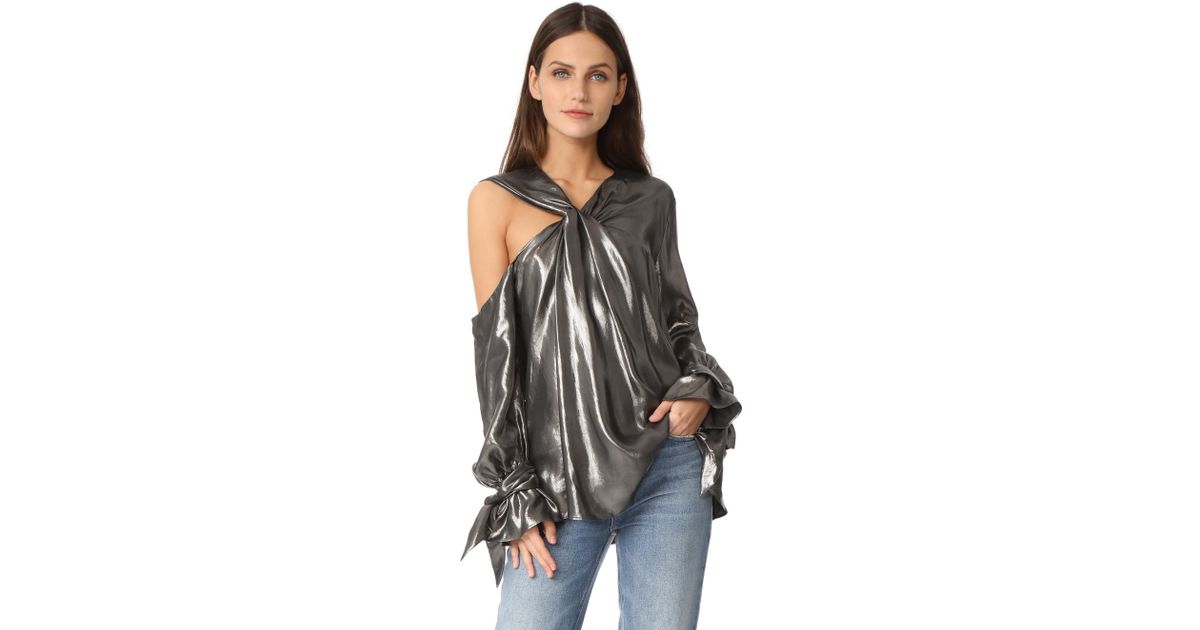 lyst iro agata blouse in black lyst iro agata blouse in black