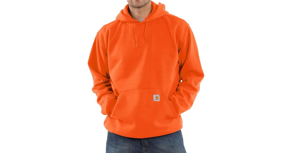 bright orange carhartt hoodie