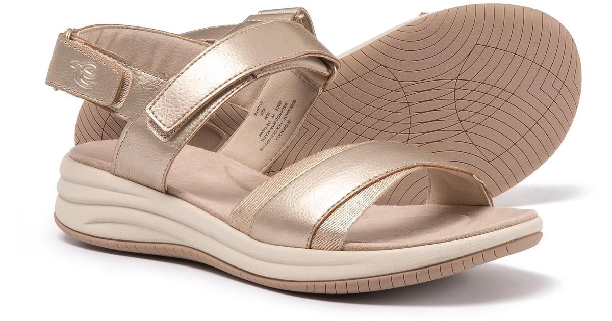 Lyst Easy Spirit Draco 3 Wedge Sandals (for Women) in Metallic