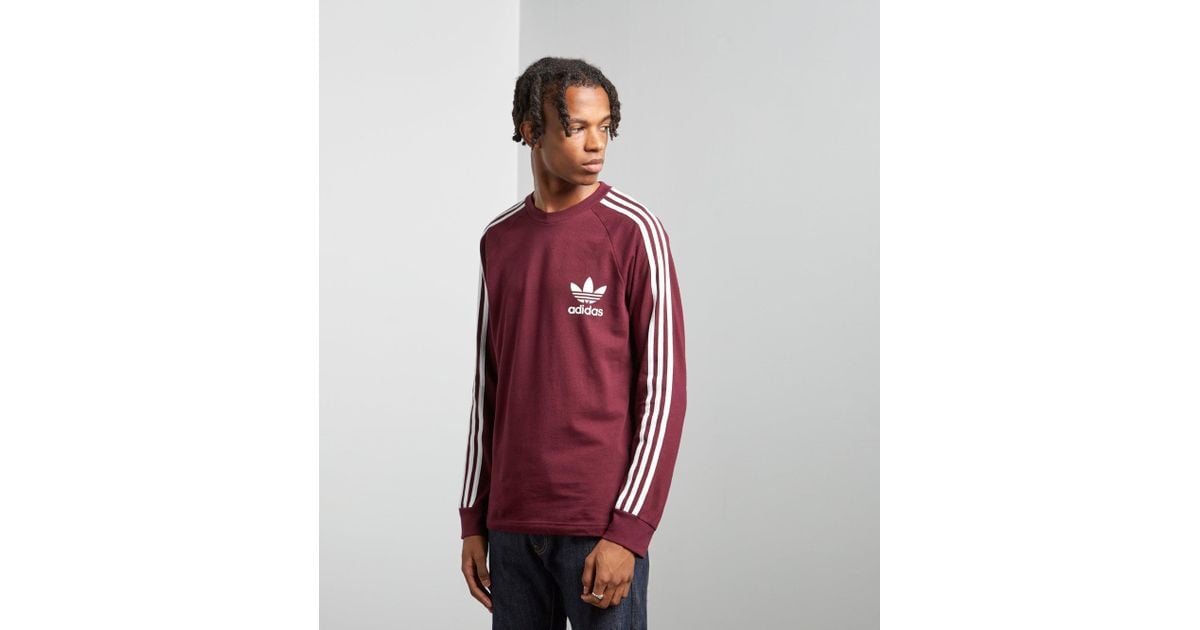 adidas california t shirt maroon