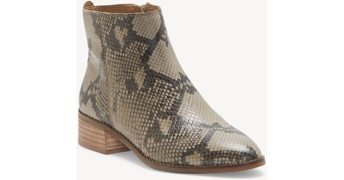 Lucky Brand Leather Lenree Ankle Bootie - Lyst