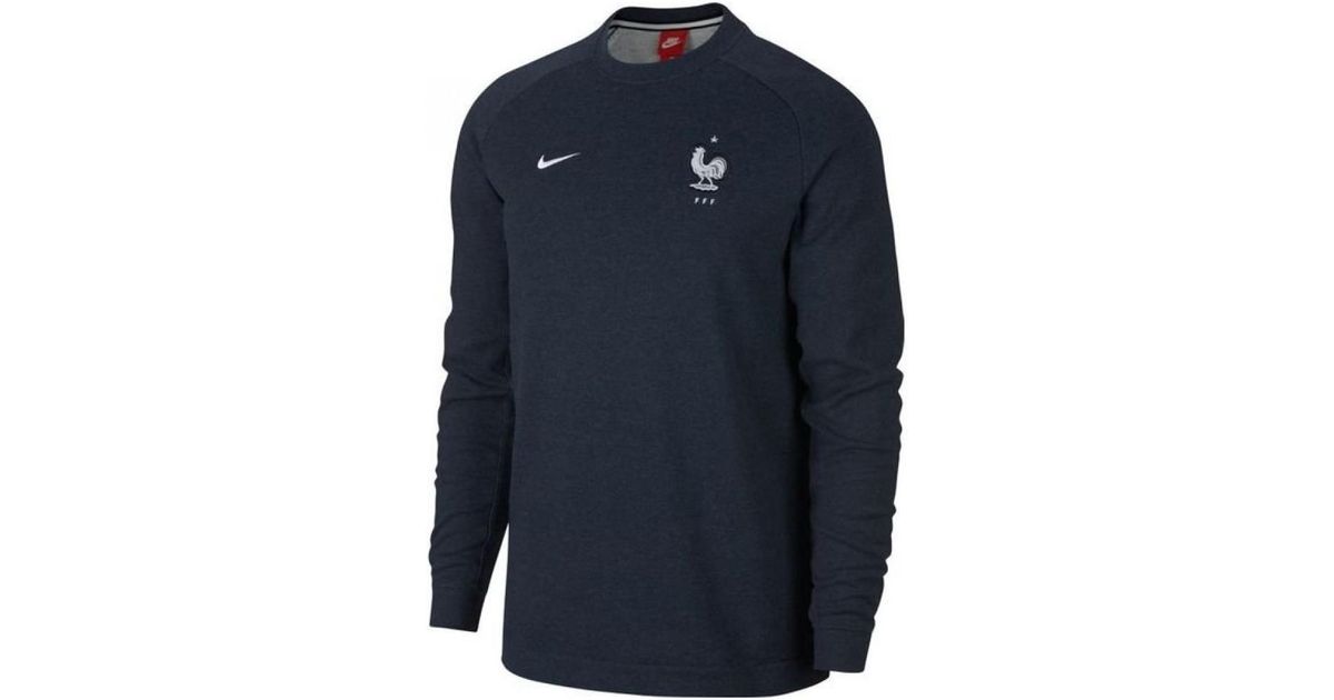 Nike , 2018,2019 France Authentic Modern Crew Sweater (obsidian) Women\u0027s Sweatshirt In Blue for Men , Lyst