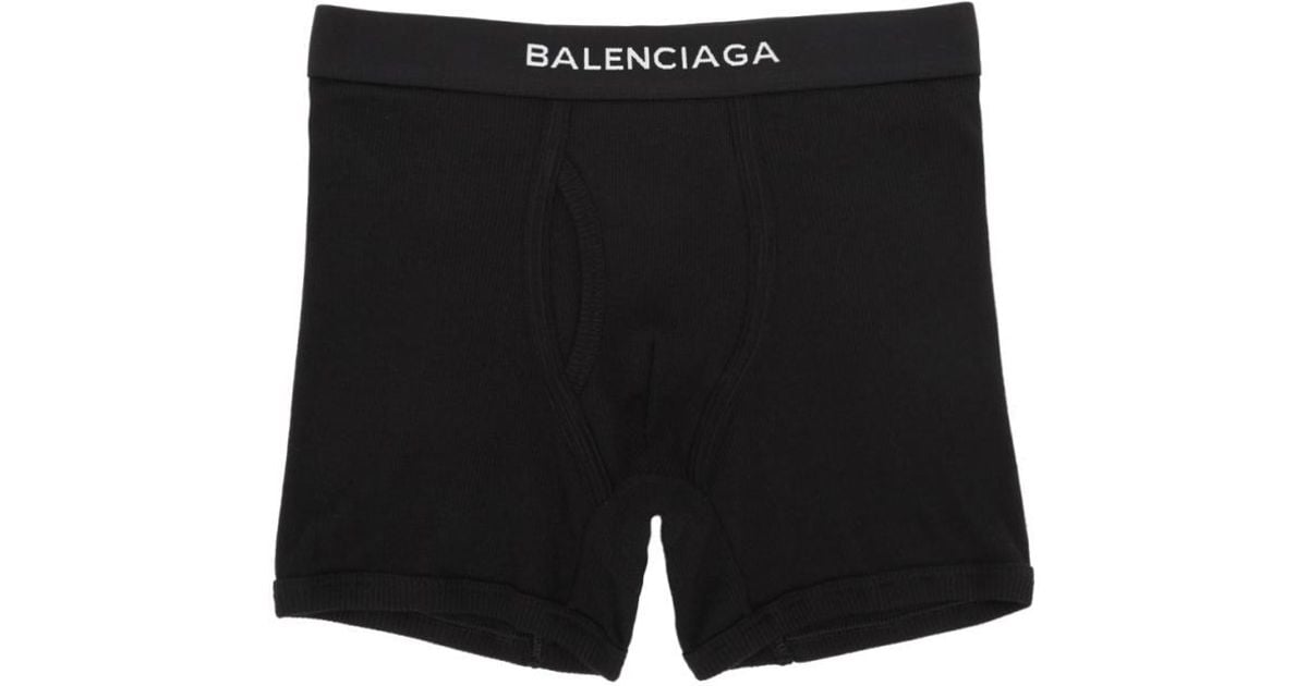 Lyst - Balenciaga Three-pack Black Logo Boxer Briefs in Black for Men