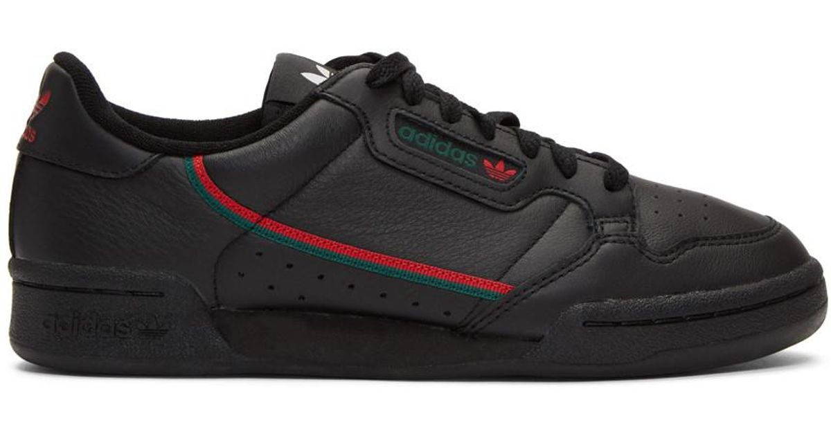 adidas continental 80 black green red