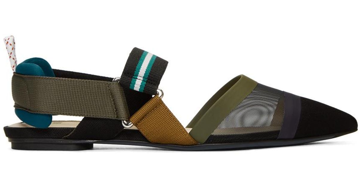 fendi colibri mesh flats