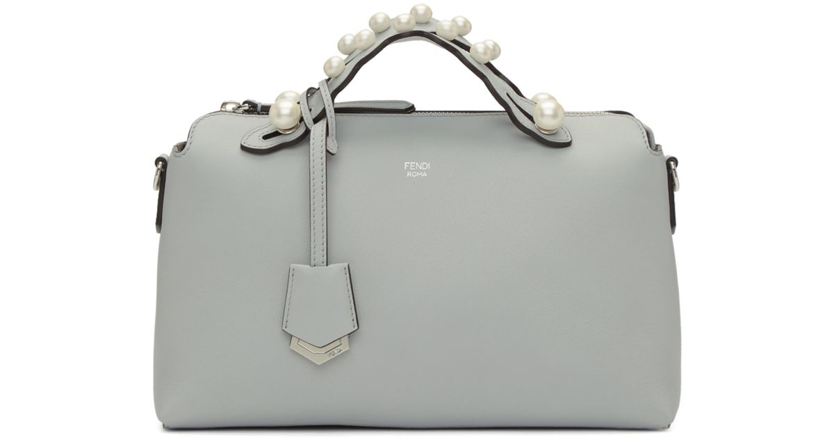 Fendi Gray Grey Medium Pearl By The Way Bag