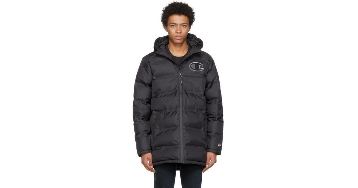 champion black padded jacket