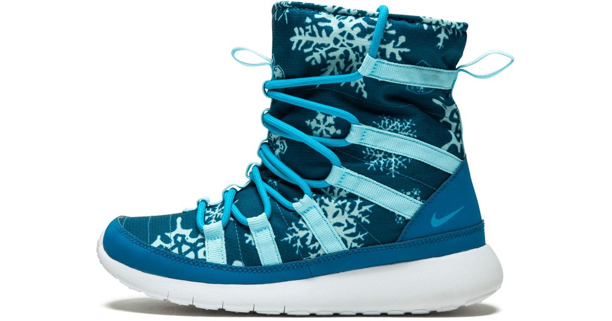 new zealand nike roshe one hi print 1a07c f15f7 Details about Women's Nike Roshe One Hi Print Sneakerboots, 807425 400 Size 5 7 Squadron Blue