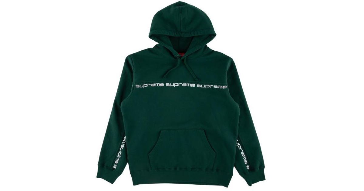 supreme cutout letters hooded sweatshirt