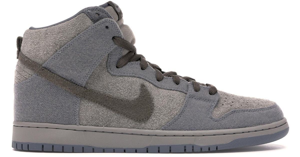 nike dunk high black medium grey