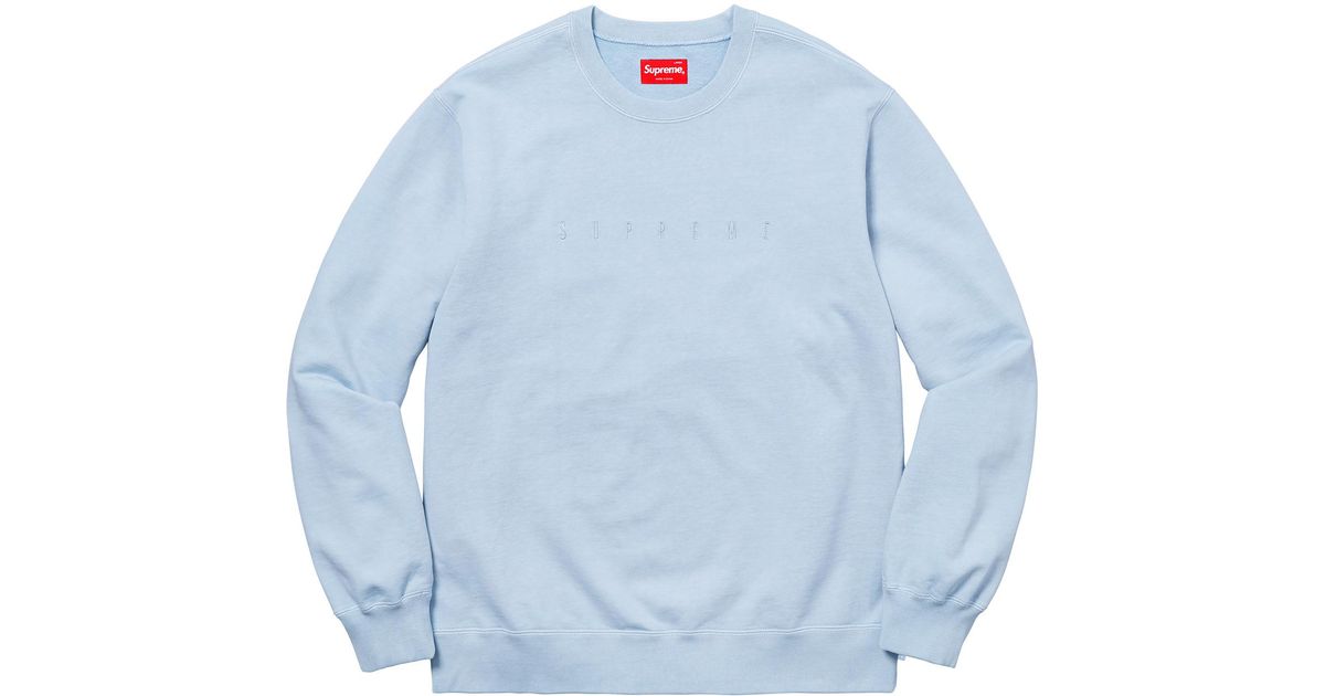 baby blue crew neck sweater