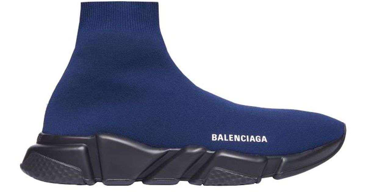balenciaga speed knit mens navy
