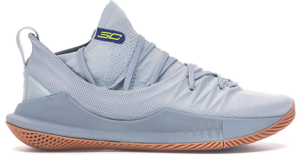 Under Armour Curry 5 Grey Gum in Blue for Men - Lyst