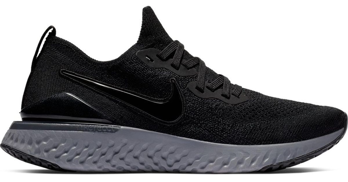 black nike epic react flyknit