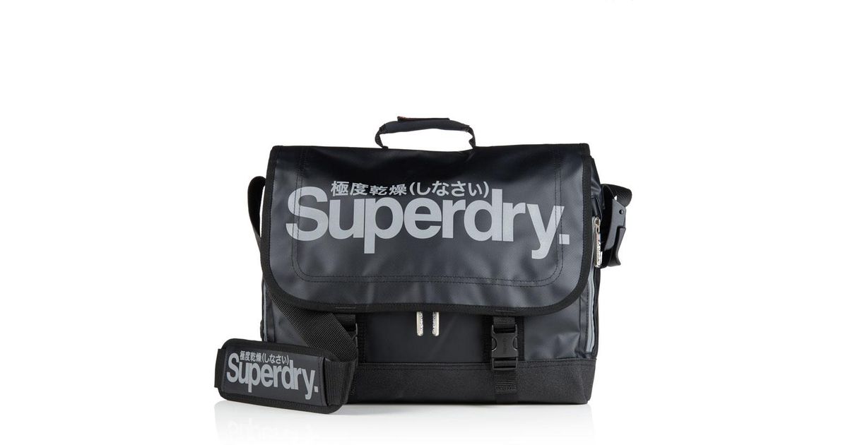 Superdry Black Super Pop Tarp Laptop Bag For Men Lyst