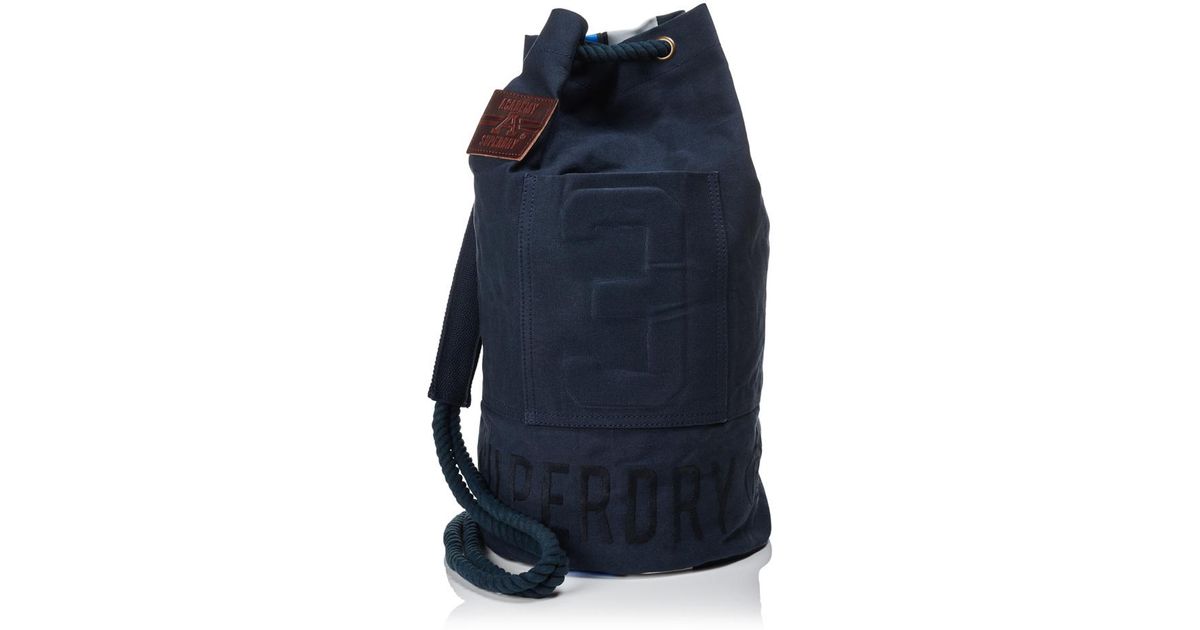 Lyst Superdry Academy Duffle Bag In Blue For Men