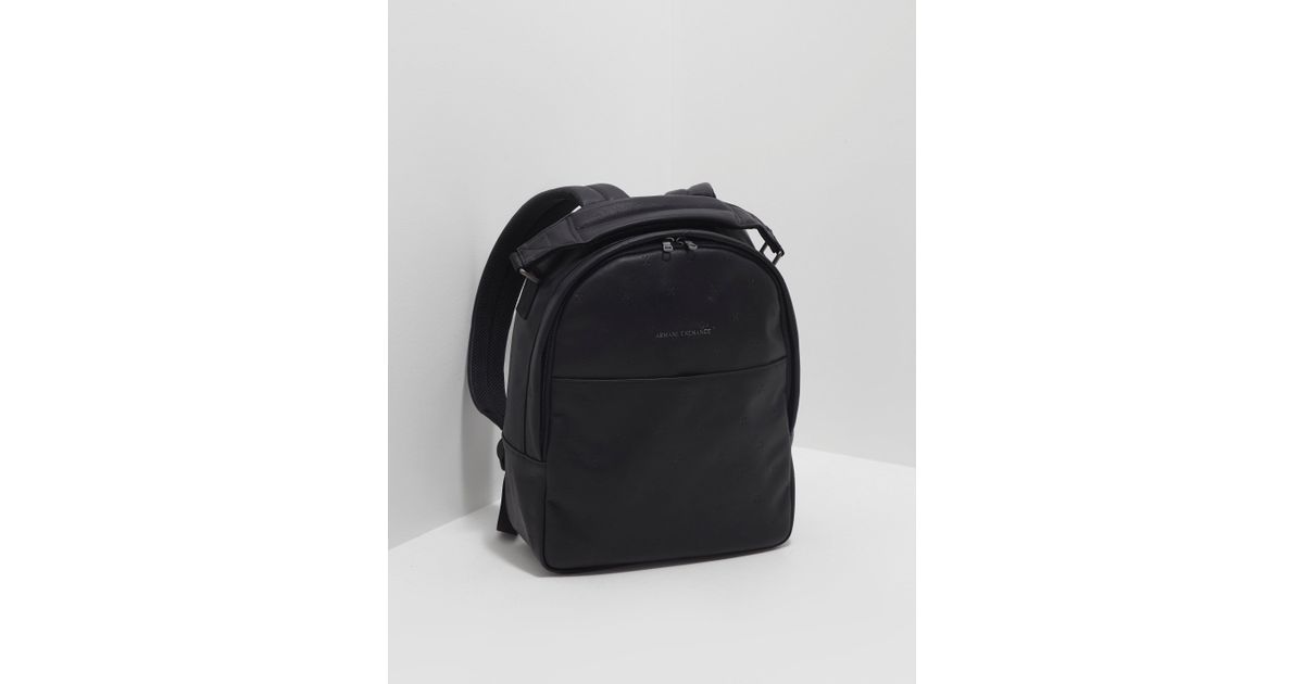armani exchange backpack leather