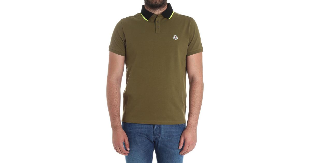 moncler military green polo moncler military green polo