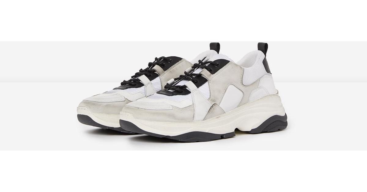 Kooples Black Chunky The And Lyst In Leather White Trainers 76vIbfgYym