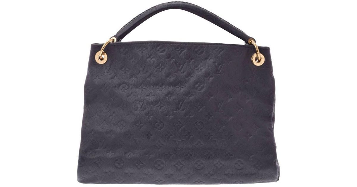 Lyst - Louis Vuitton Infini Monogram Empreinte Leather Artsy Mm Bag in Black