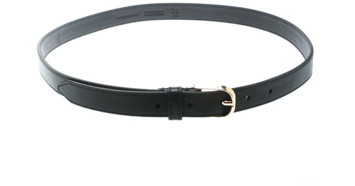 Burberry Black Leather Belt Size 85 Cm in Black - Lyst
