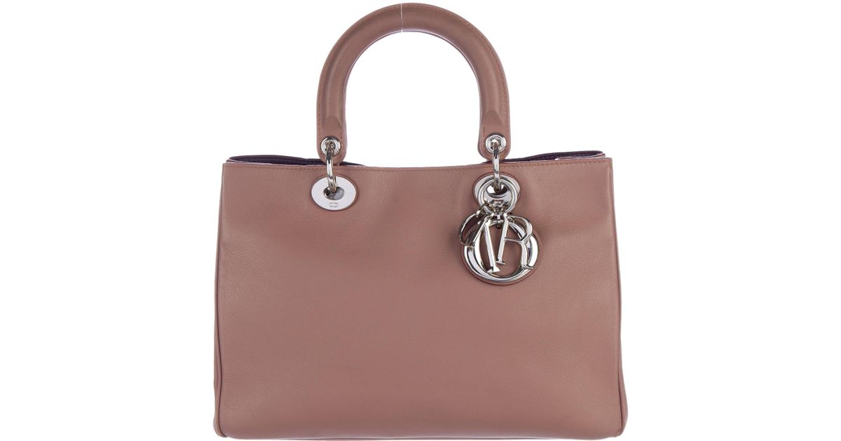 Lyst Dior Medium Diorissimo Bag Silver In Metallic