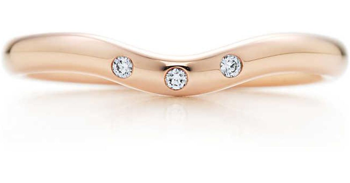 Tiffany Co Elsa Peretti Wedding Band Ring In Pink Lyst