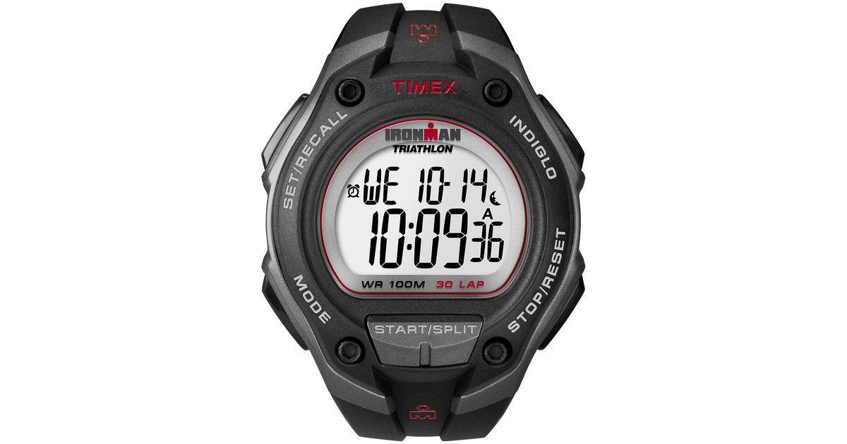 Lyst - Timex Watch Ironman Classic 30 Oversized Resin Strap Gray/black ...