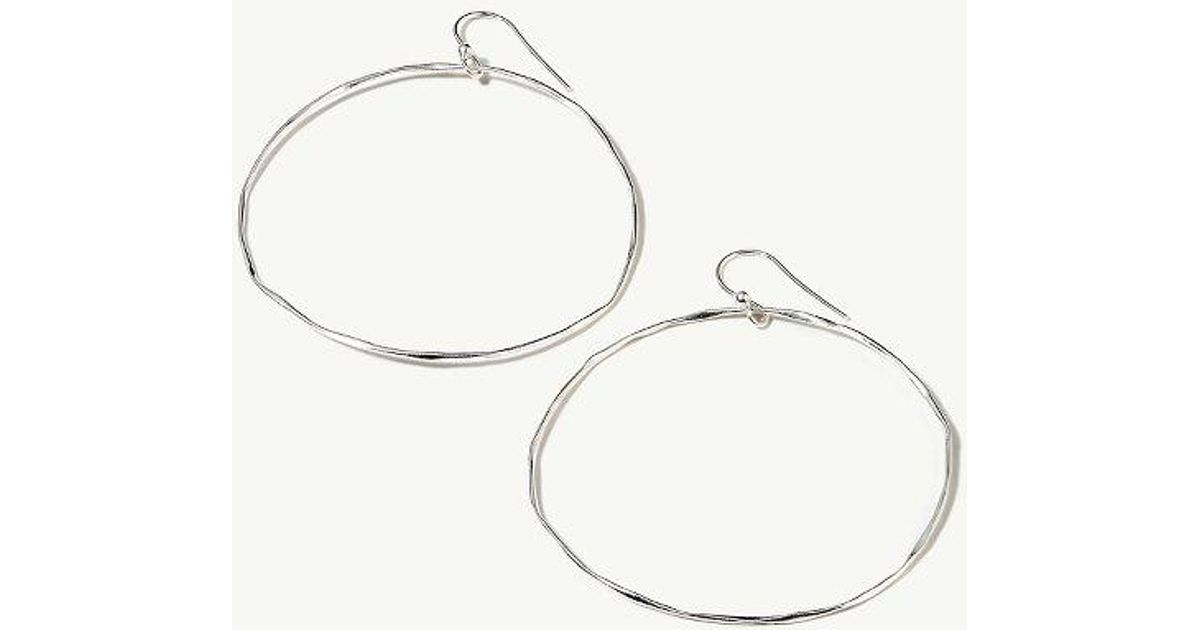 Lyst Tommy Bahama Wide Silver Hoop Earrings In Metallic