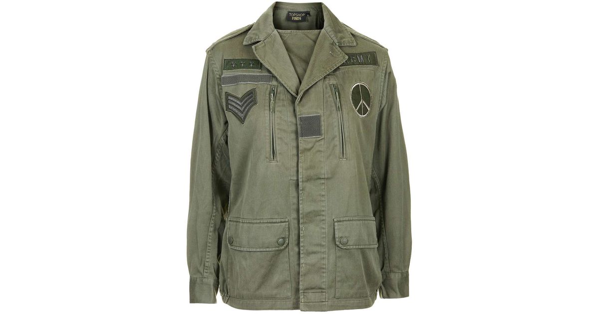 Lyst Vintage Motif Army Jacket By Finds in Metallic