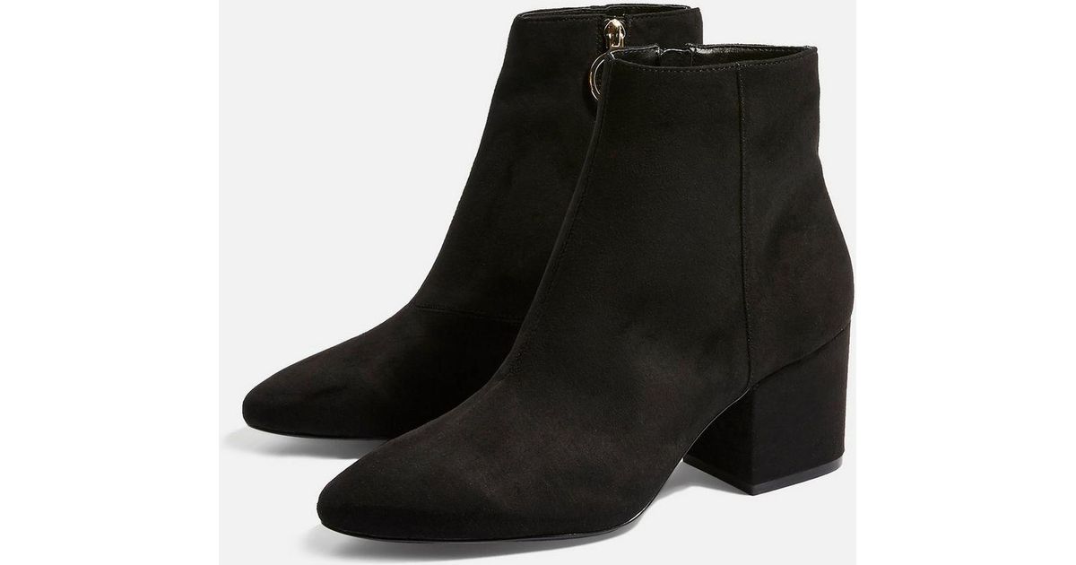 Lyst Top Brandy Micro Ankle Boots In Black