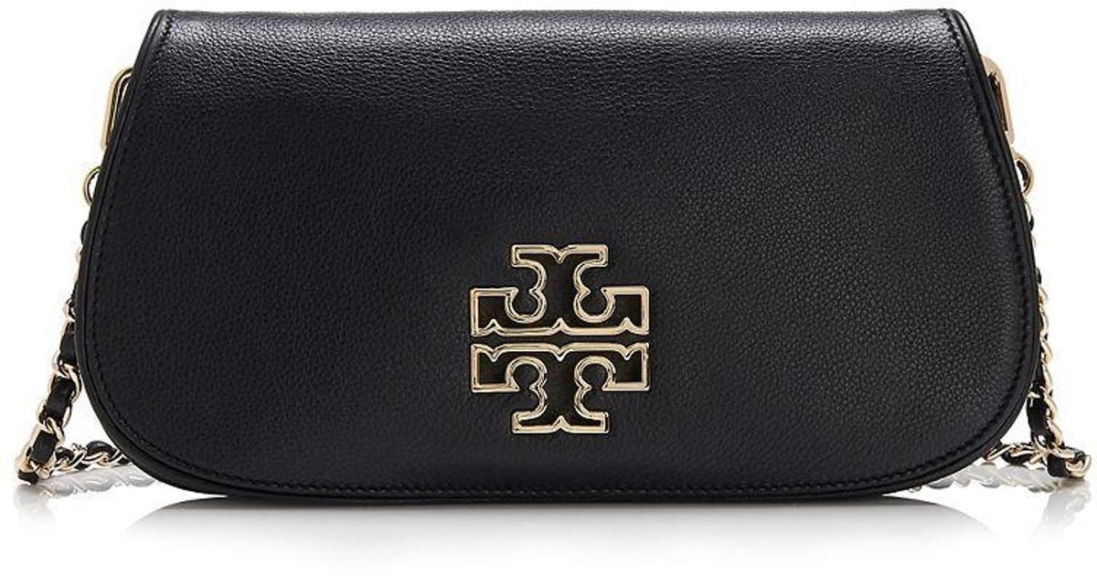 Tory Burch Britten Clutch in Black - Lyst