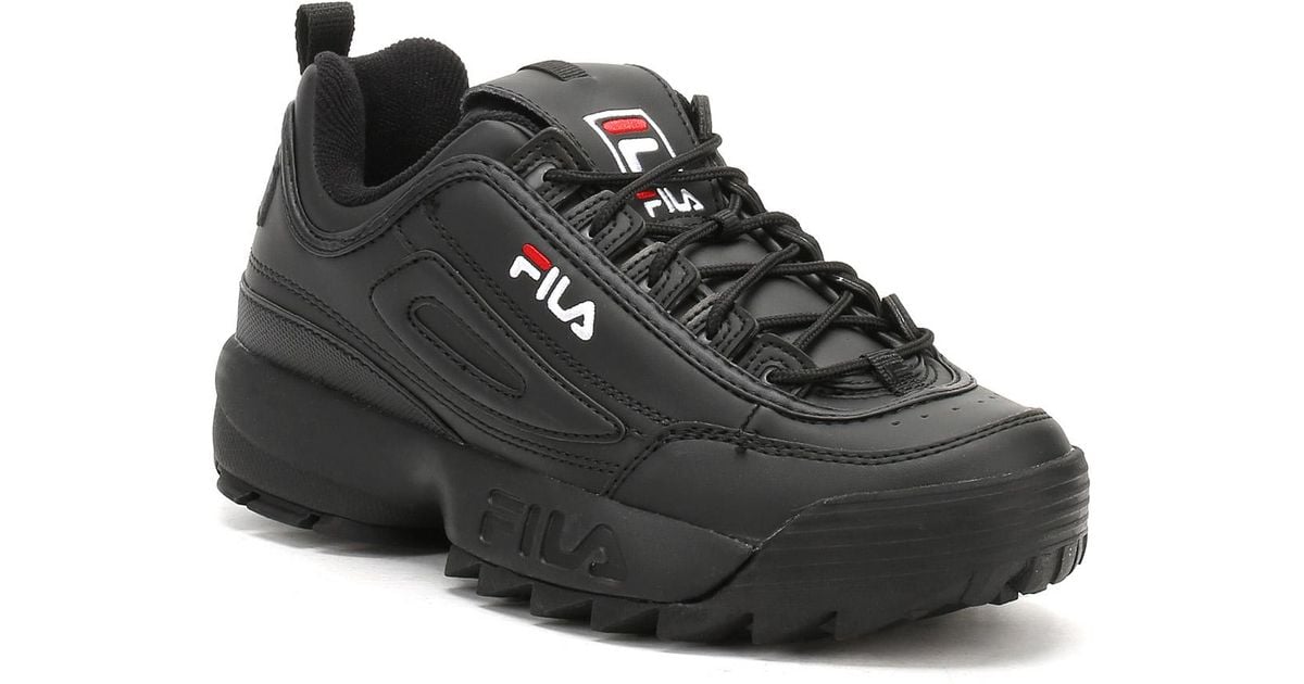 fila trainers disruptor black