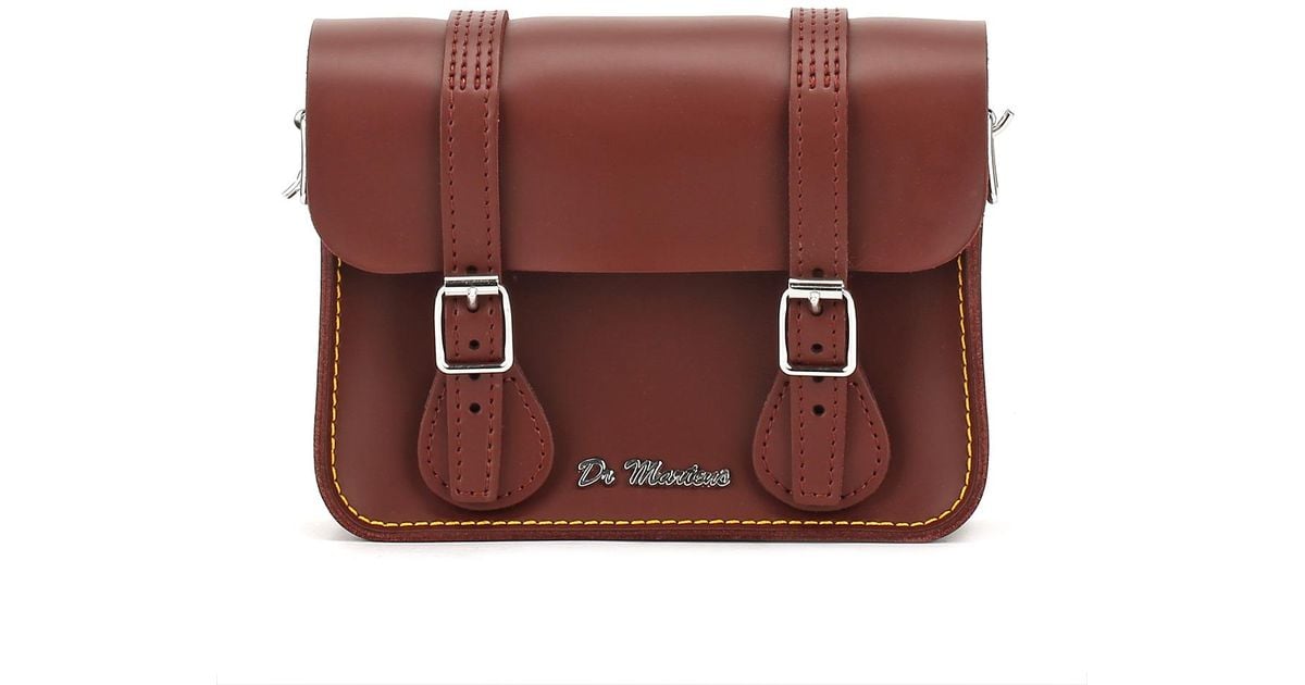 Lyst Dr Martens Cherry Red Kiev Leather Satchel 7 Lyst Dr Martens Cherry Red Kiev Leather Satchel 7 Inch In