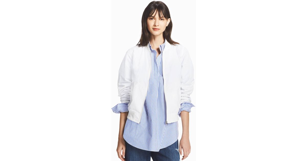 Lyst Uniqlo Bomber Jacket in White