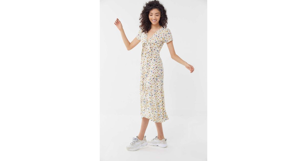 agnes fleur midi dress